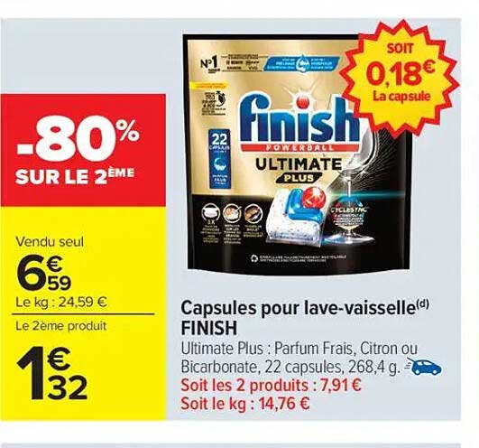 Capsules pour lave-vaisselle(d) FINISH