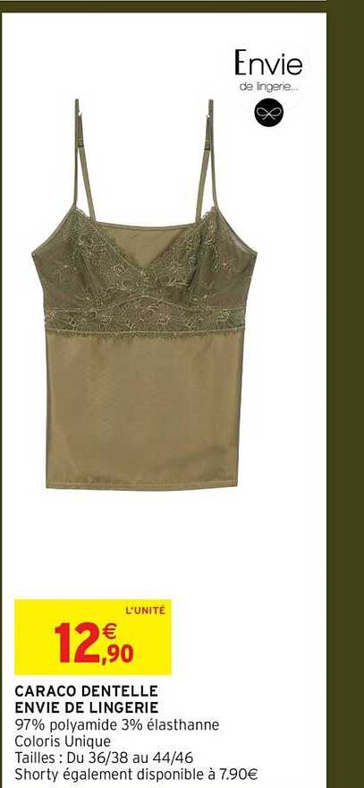 CARACO DENTELLE EN VIE DE LINGERIE