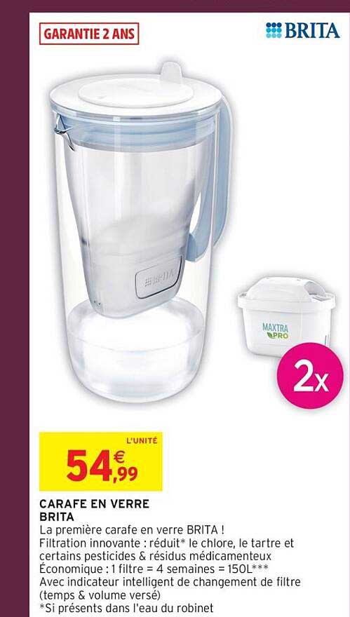 CARAFE EN VERRE BRITA