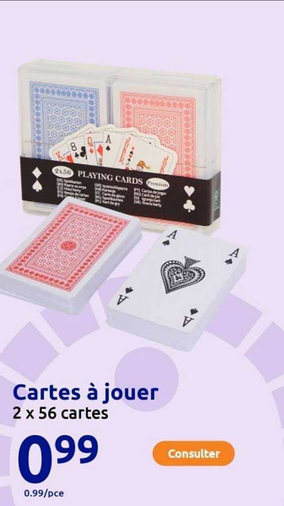 Cartes à jouer 2 x 56 cartes