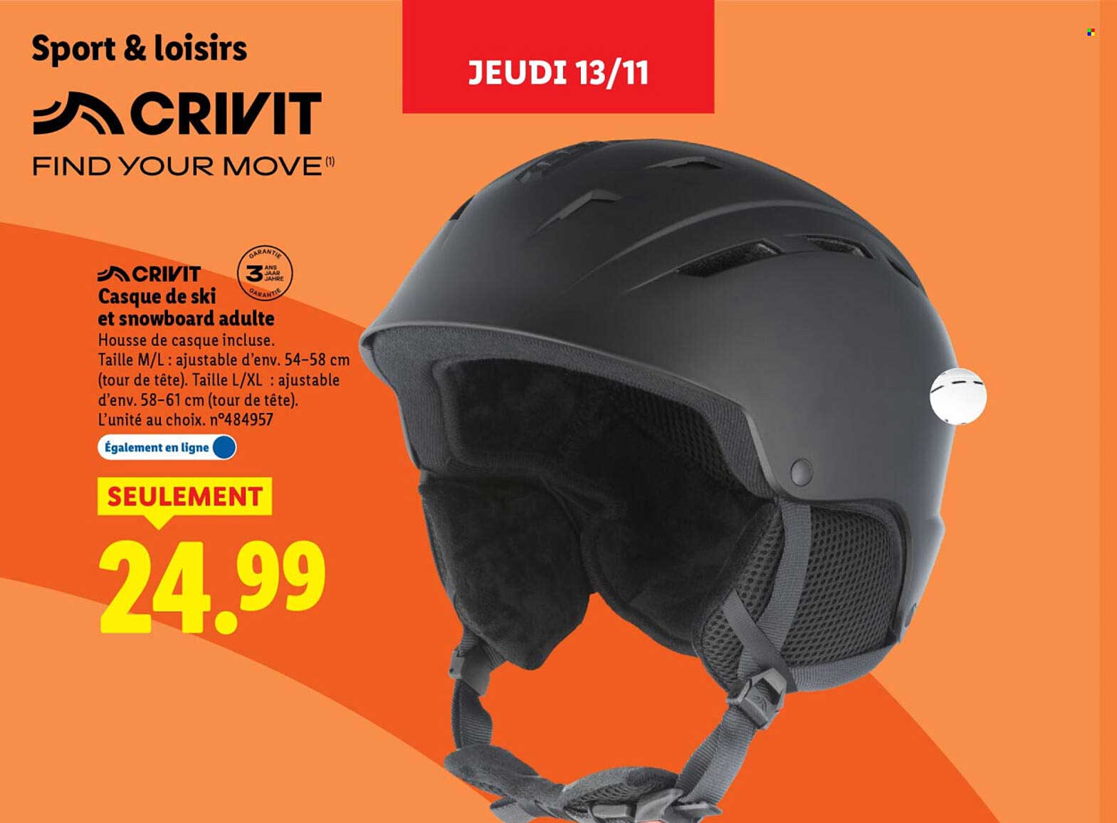 Casque de ski et snowboard adulte CRIVIT