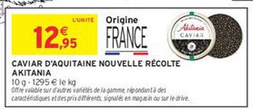 CAVIA D’AQUITAINE NOUVELLE RÉCOLTE AKITANIA