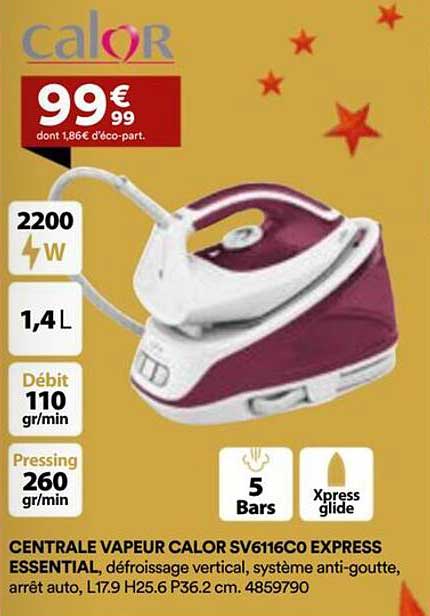 CENTRALE VAPEUR CALOR SV6116C0 EXPRESS ESSENTIAL