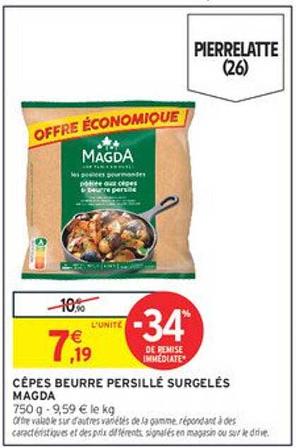 CÊPES BEURRE PERSILLÉ SURGELÉS MAGDA