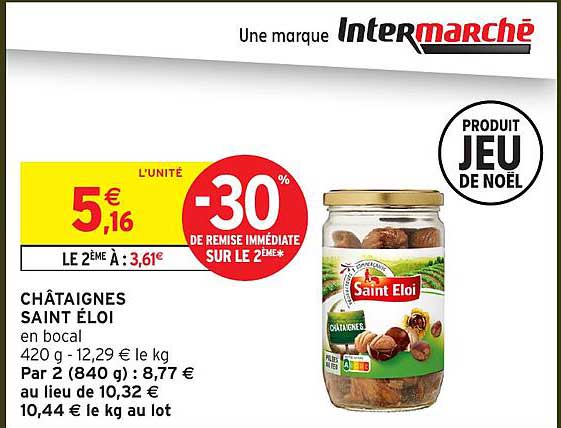 CHÂTAIGNES SAINT ÉLOI en bocal