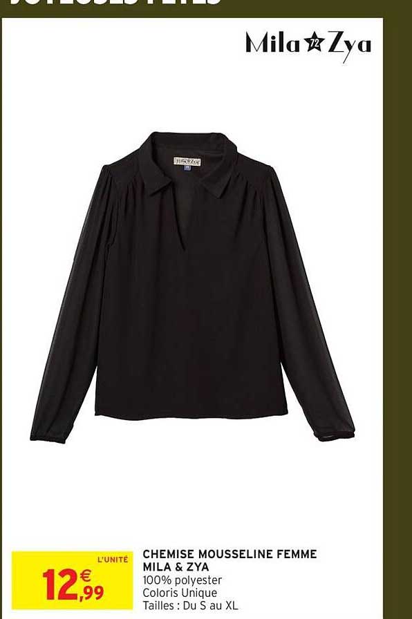 CHEMISE MOUSSELINE FEMME MILA & ZYA