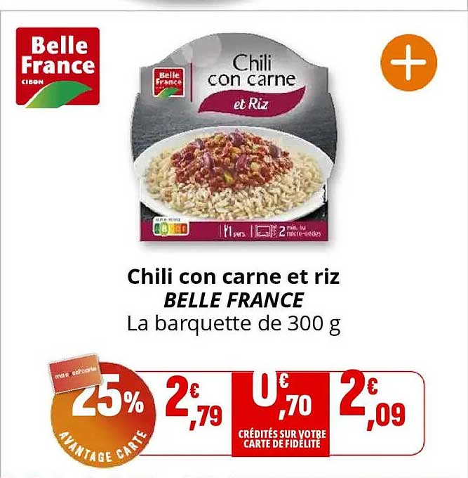 Chili con carne et riz BELLE FRANCE