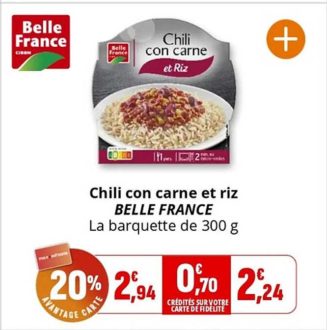 Chili con carne et riz BELLE FRANCE
