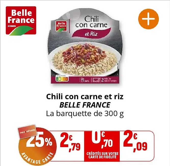 Chili con carne et riz BELLE FRANCE