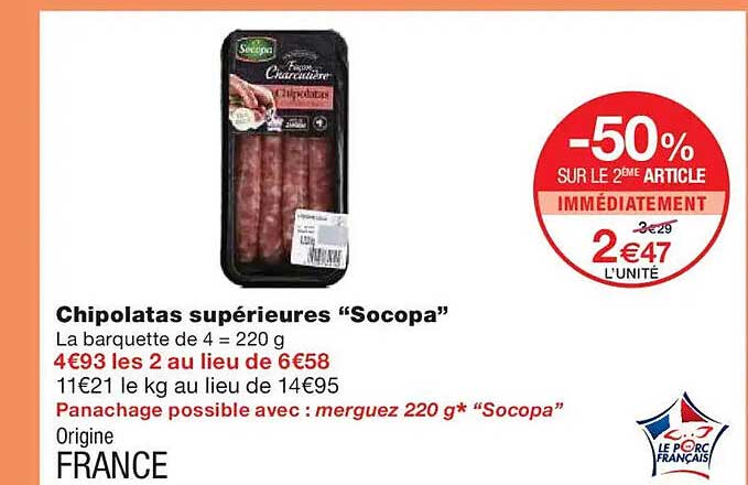 Chipolatas supérieures "Socopa"