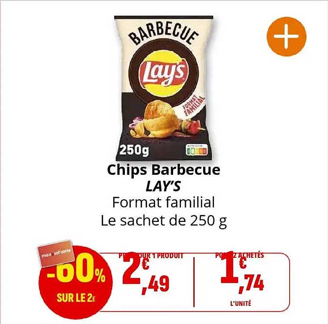 Chips Barbecue LAY'S Format familial