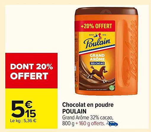 Chocolat en poudre POULAIN