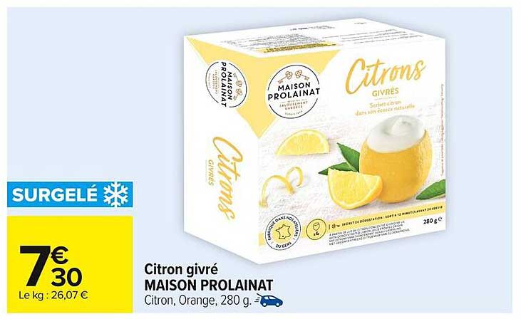 Citron givré MAISON PROLAINAT