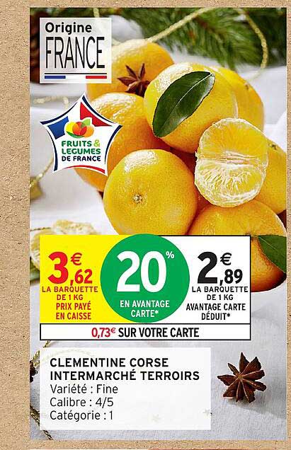 CLÉMENTINE CORSE INTERMARCHÉ TERROIRS