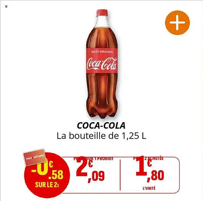 COCA-COLA La bouteille de 1,25 L