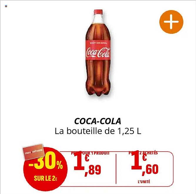 COCA-COLA La bouteille de 1,25 L
