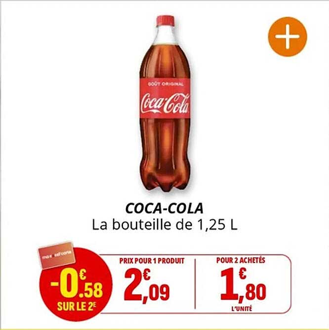 COCA-COLA La bouteille de 1,25 L