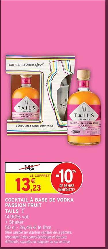 COCKTAIL À BASE DE VODKA PASSION FRUIT