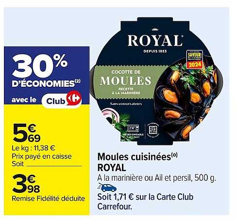 Cocotte de Moules ROYAL à la Marinère