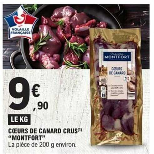 Cœurs de canard crus "Montfort"
