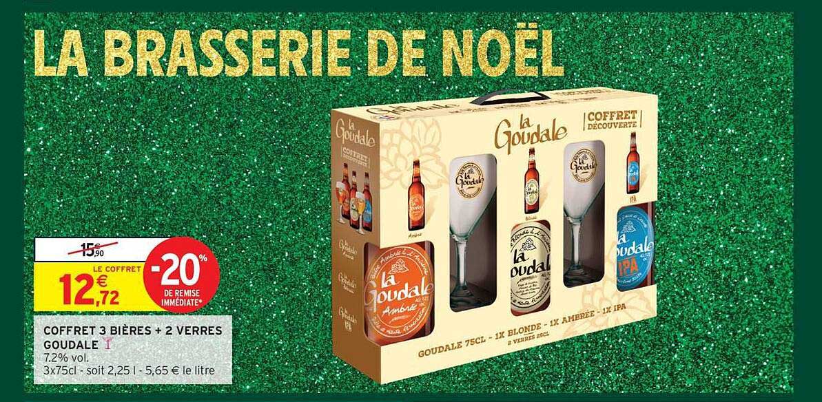 COFFRET 3 BIÈRES + 2 VERRES GOUDALE
