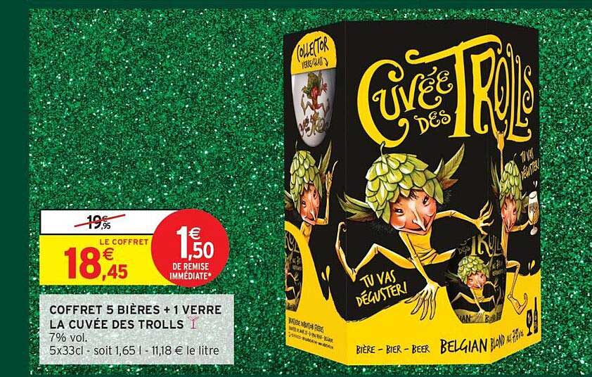COFFRET 5 BIÈRES + 1 VERRE LA CUVÉE DES TROLLS