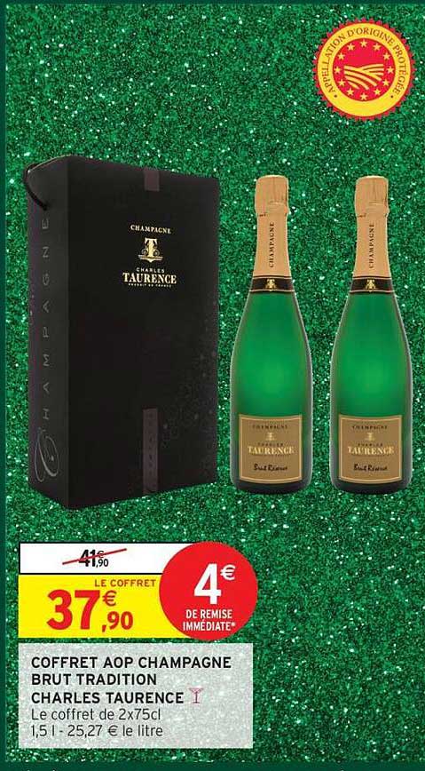 COFFRET AOP CHAMPAGNE BRUT TRADITION CHARLES TAURENCE