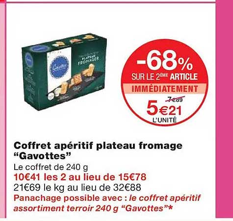 Coffret apéritif plateau fromage “Gavottes”