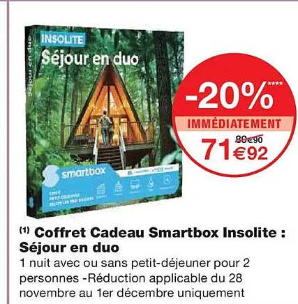 Coffret Cadeau Smartbox Insolite : Séjour en duo