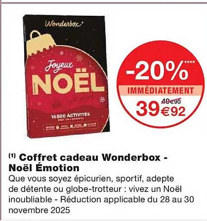 Coffret cadeau Wonderbox - Noël Émotion