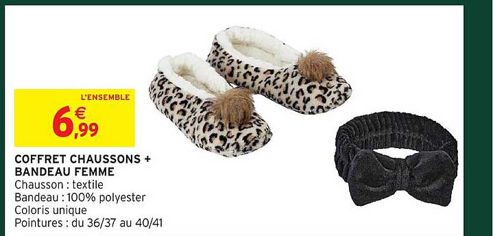 COFFRET CHAUSSONS + BANDEAU FEMME