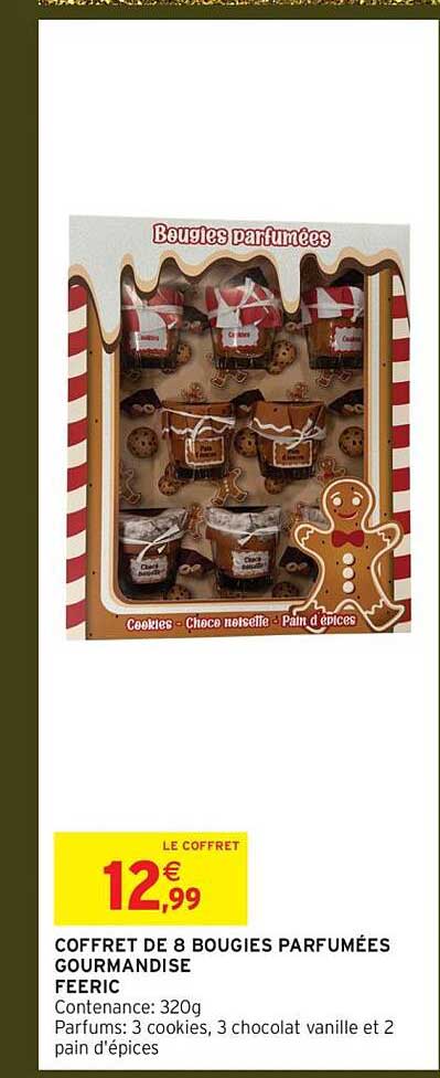 COFFRET DE 8 BOUGIES PARFUMÉES GOURMANDISE FEERIC