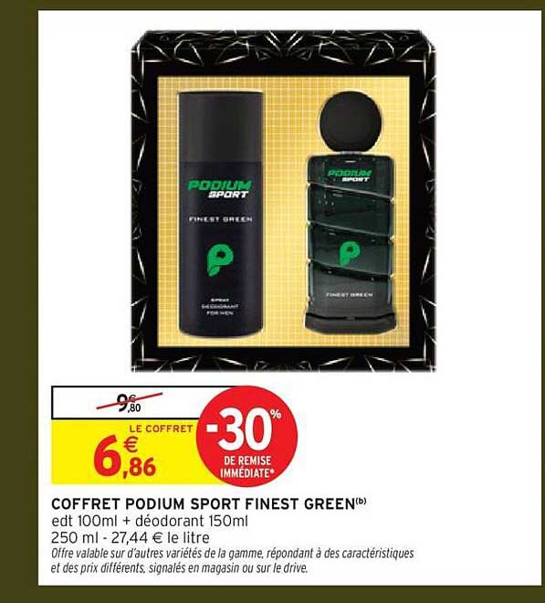 COFFRET PODIUM SPORT FINEST GREEN