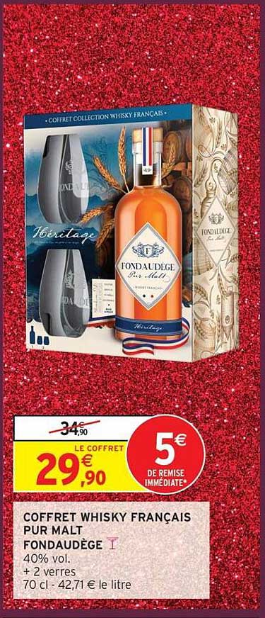 COFFRET WHISKY FRANÇAIS PUR MALT FONDAUDÈGE