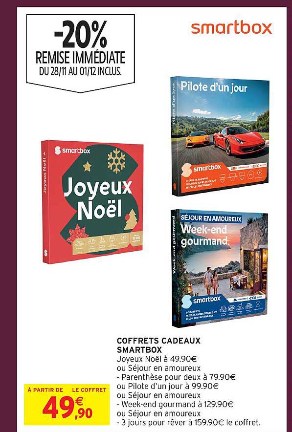 Coffrets Cadeaux Smartbox