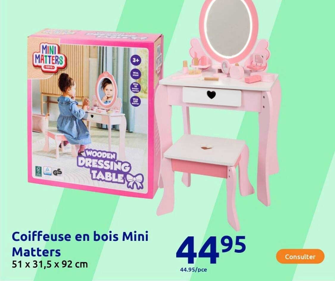 Coiffeuse en bois Mini Matters