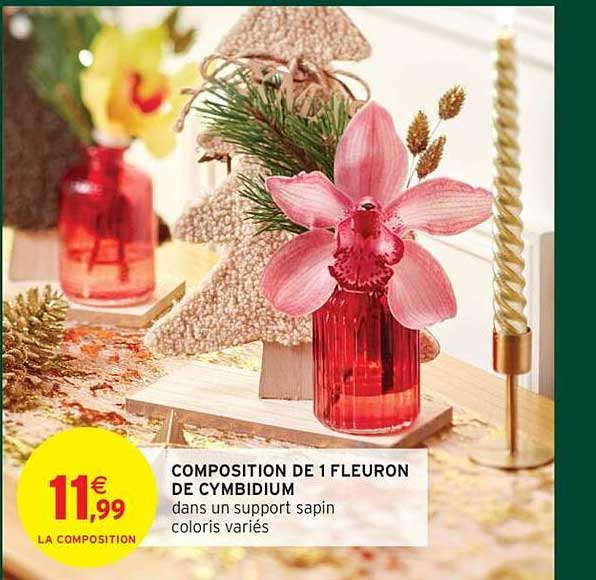 COMPOSITION DE 1 FLEURON DE CYMBIDIUM