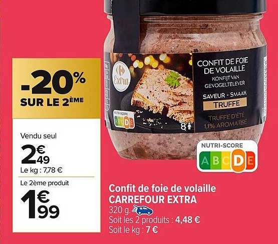 Confit de foie de volaille CARREFOUR EXTRA