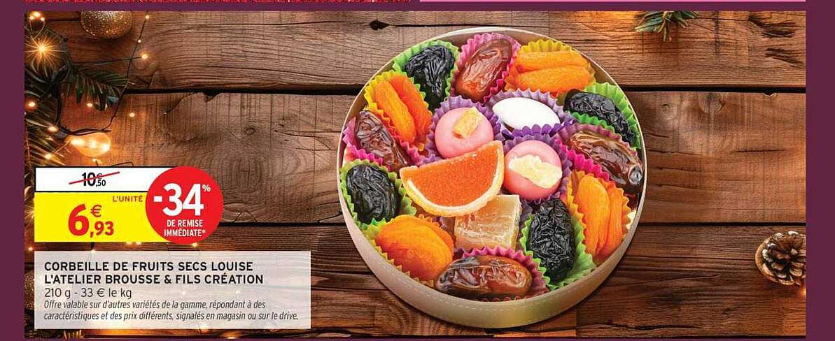 Corbeille de fruits secs Louise L'Atelier Brousse & Fils Création