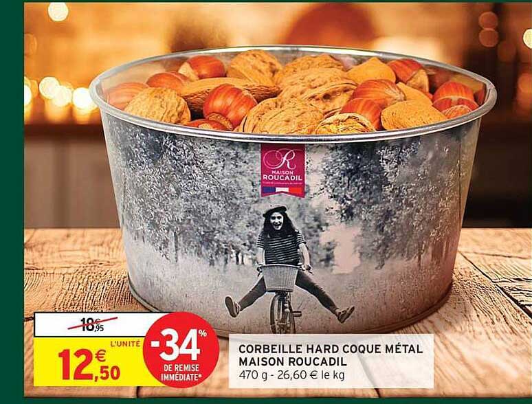 CORBEILLE HARD COQUE MÉTAL MAISON ROUCADIL