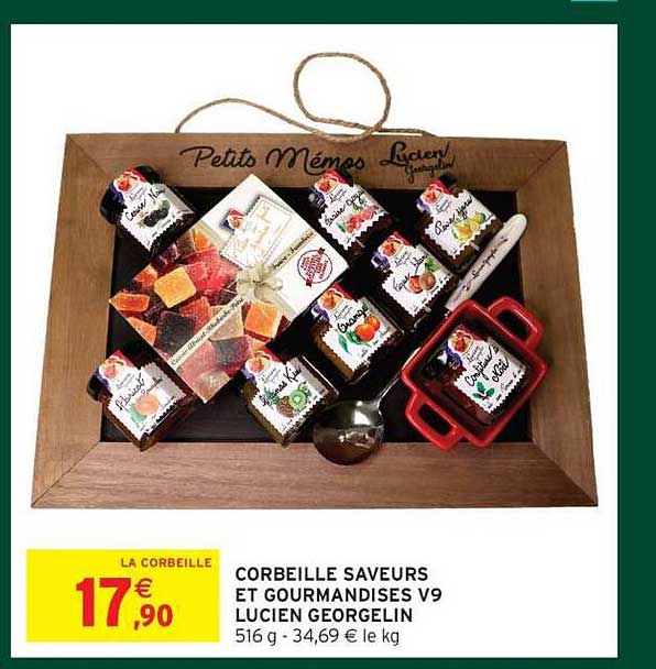 CORBEILLE SAVEURS ET GOURMANDISES V9 LUCIEN GEORGELIN