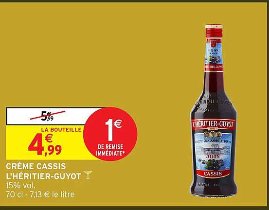 CRÈME CASSIS L'HÉRITIERT-GUYOT