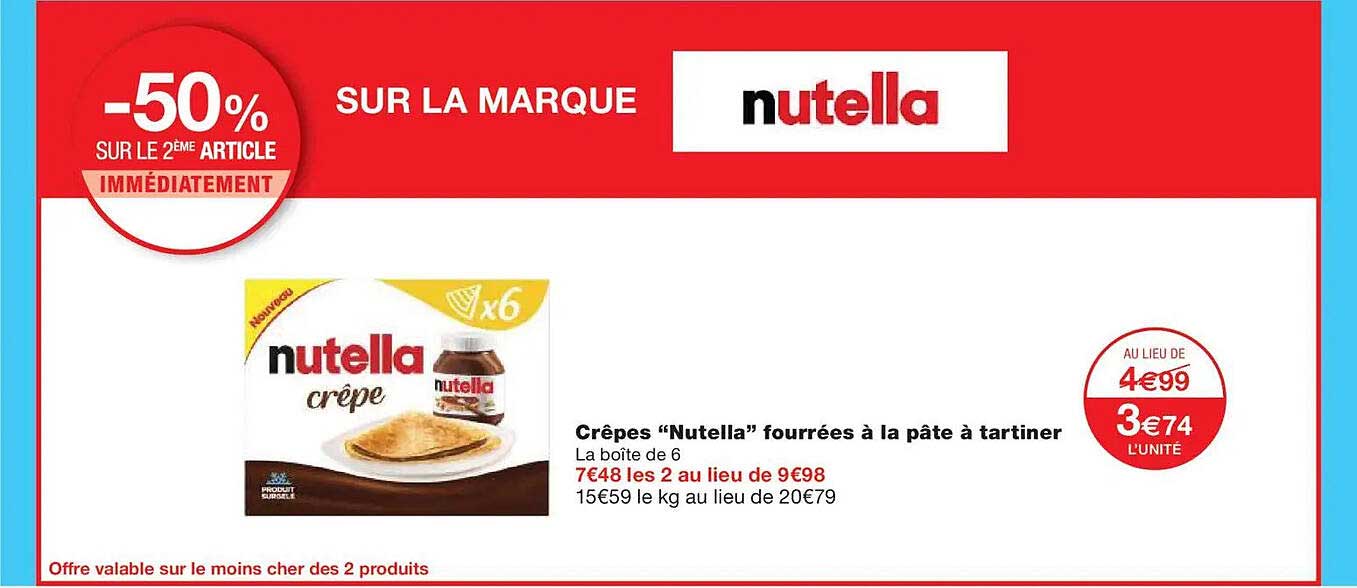Crêpes “Nutella” fourrées à la pâte à tartiner
