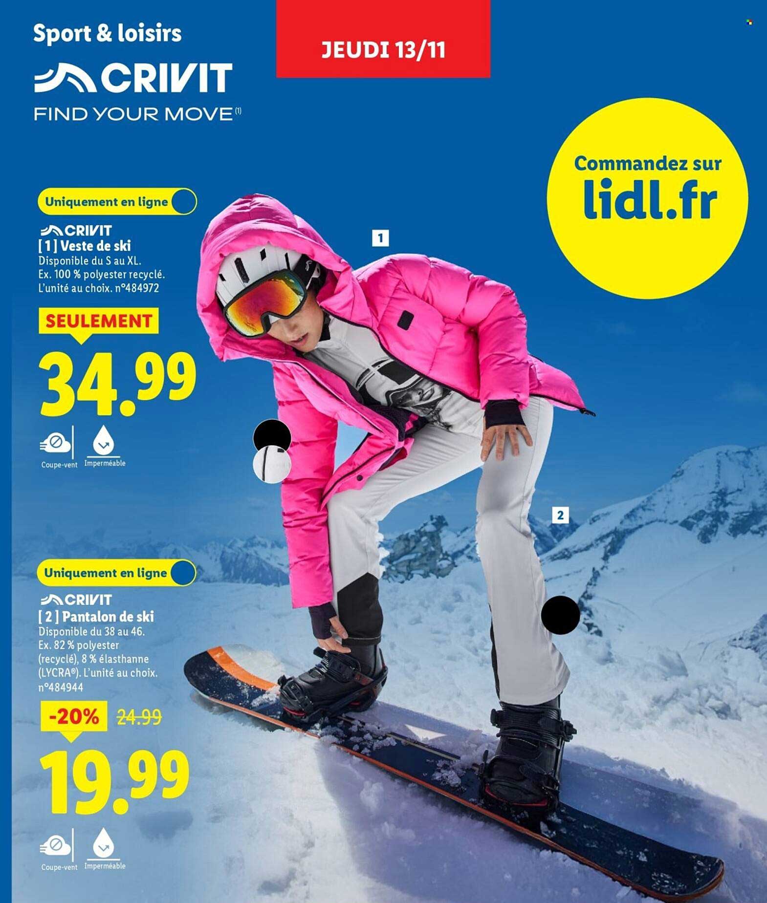 CRIVIT Veste de ski - Seulement 34,99€