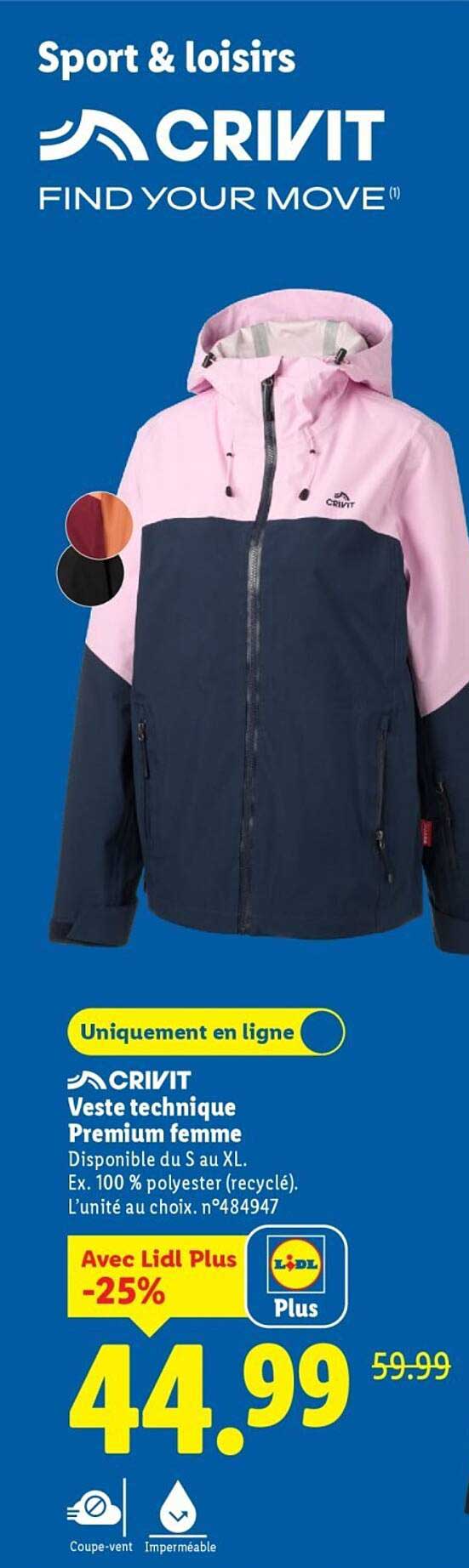 CRIVIT Veste technique Premium femme