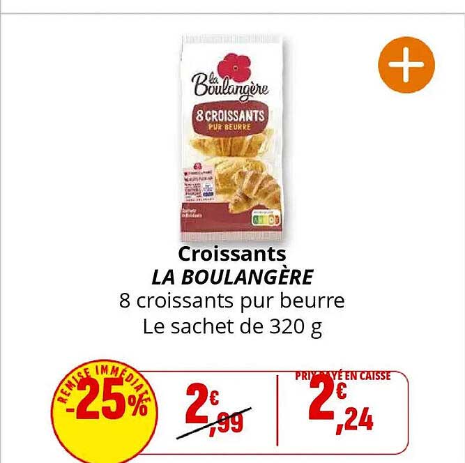 Croissants LA BOULANGÈRE - 8 croissants pur beurre