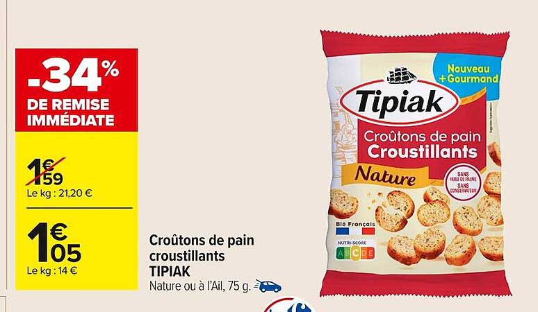 Croutons de pain croustillants TIPIAK
