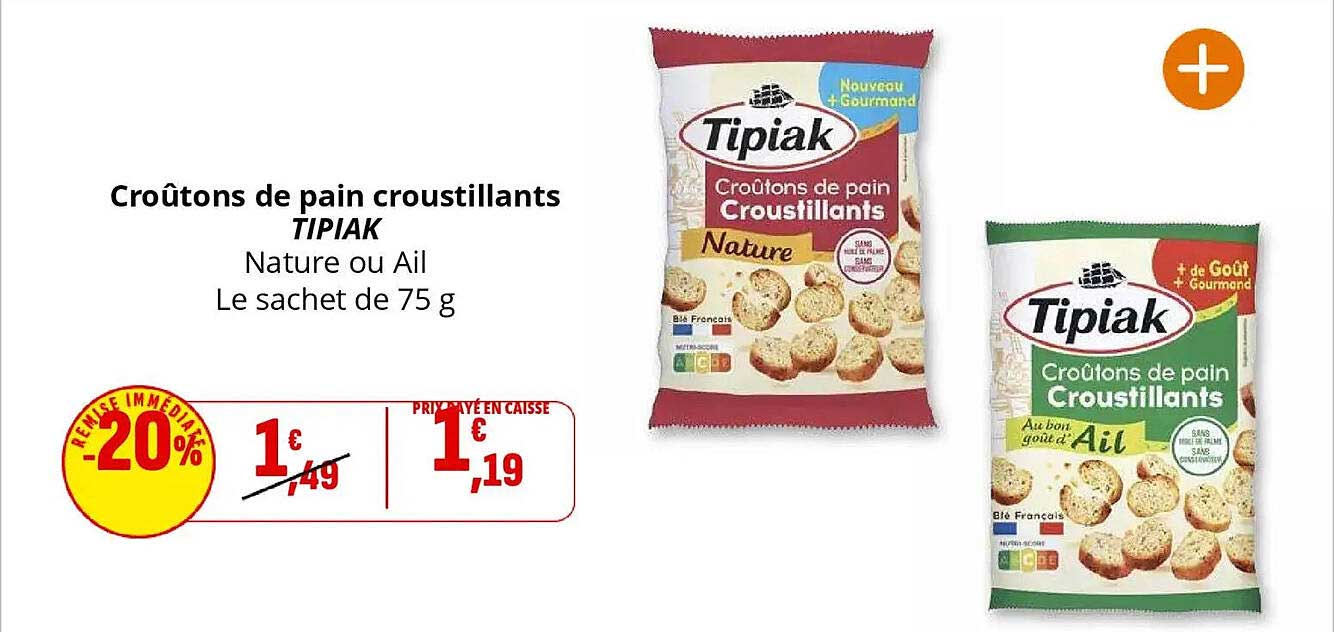Croutons de pain croustillants TIPIAK
