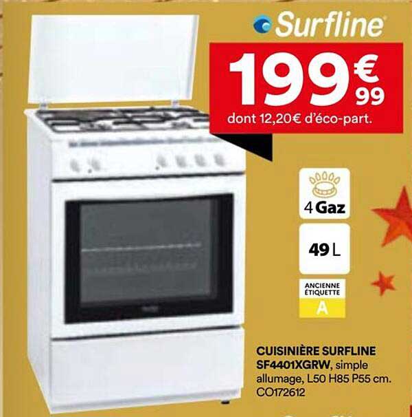 CUISINIÈRE SURFLINE SF4401XGRW