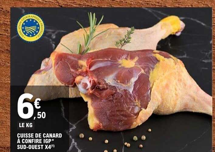 CUISSE DE CANARD À CONFIRE IGP* SUD-OUEST X4